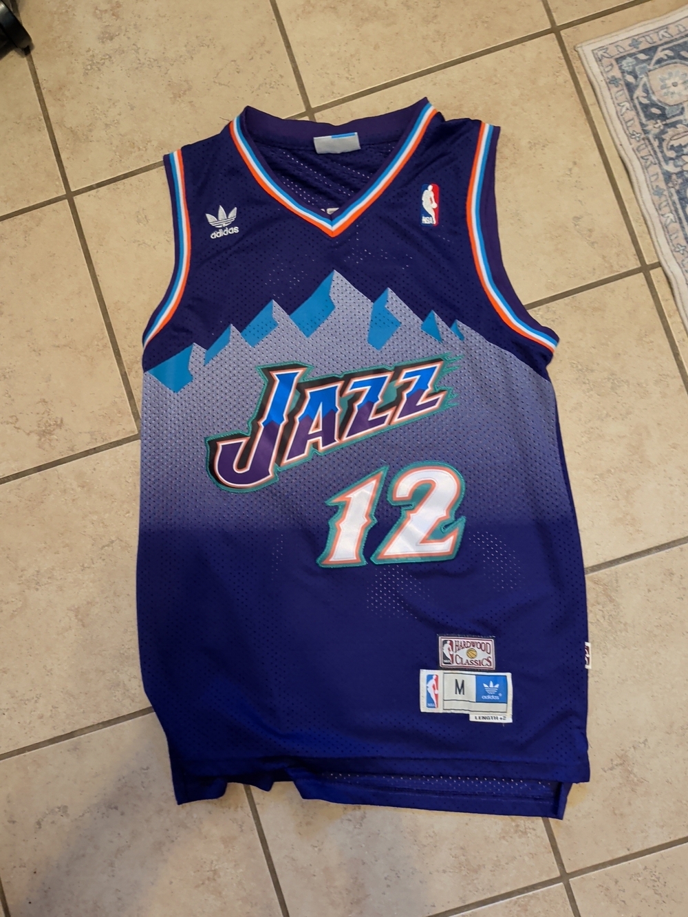 Adidas Utah Jazz #12 Retro Purple Basketball Jersey